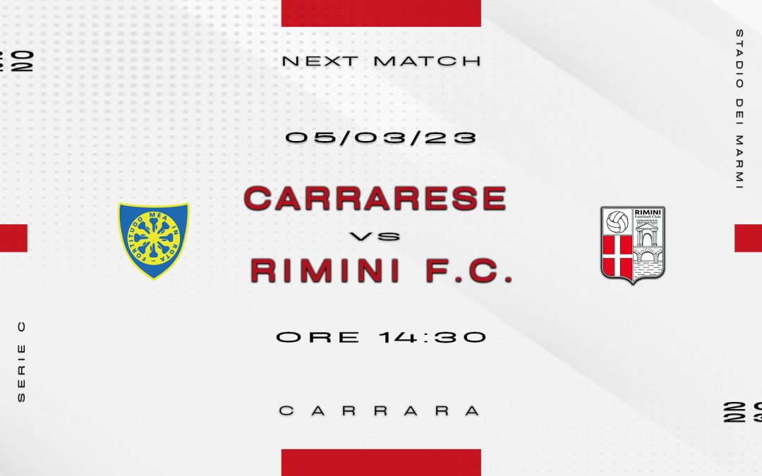 Carrarese – Riminin FC, aperta la prevendita.