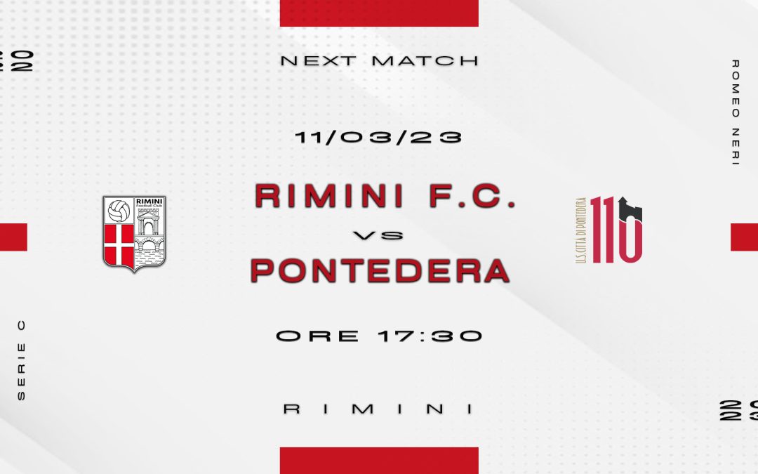 Rimini FC – Pontedera, oggi pomeriggio il via alla prevendita.