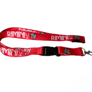 Lanyard rosso personalizzato Rimini Fc con fibbia a stacco