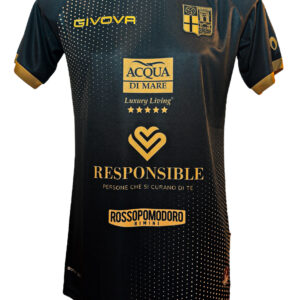 Maglia Gara Home Ufficiale Nera e Oro, completa di Sponsor