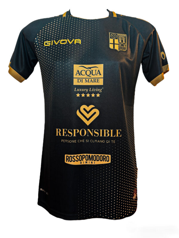 Maglia Gara Home Ufficiale Nera e Oro, completa di Sponsor