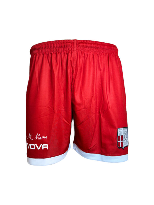 Pantaloncino gara ufficiale Rosso con logo Rimini FC, completo di Sponsor